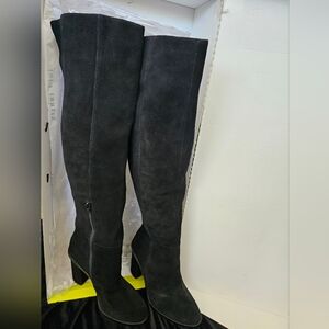 Gianni Bini Black Over-the-Knee Suede Boots